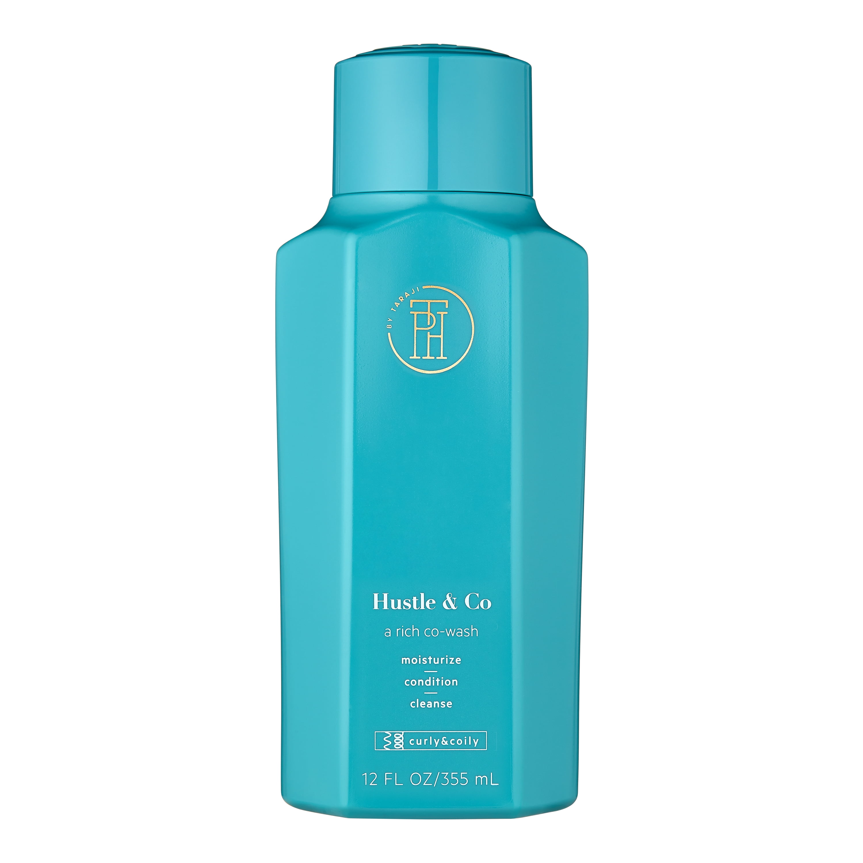 TPH BY TARAJI Hustle & Co Hydrating Co Wash Cleansing Hair Conditioner with Olive Oil, Shea Butter & Sage Oil | Wavy, Coily & Curly Hair Product | For Women & Men, 12 oz