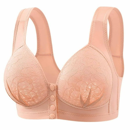Hot Deal: Womens Bras  Sujetadores para Mujer  Womens Solid Lace Lingerie Bras Plus Size Underwear Bralette Bras Comfortable Bra SOPATENOR Hot Pink 36