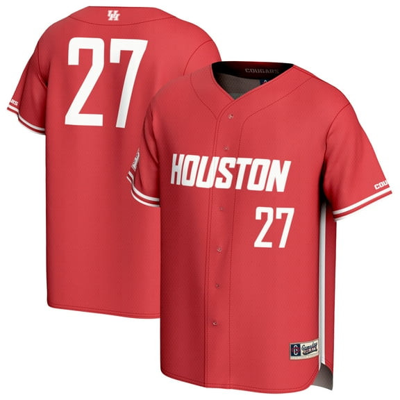 Youth GameDay Greats #27 Red Houston Cougars Lightweight Collegiate Baseball Fashion Jersey