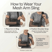 CNDRLEF Medical Shoulder Sling - Waterproof Shower Sling & Arm Immobilizer for Torn Rotator Cuff Support - Adjustable Left or Right Arm Brace