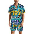 thumbnail image 1 of PRIYAL Men's Short Sleeve Pajama Sets Button Down Collar Sleepwear Soft Lounge Pjs Set Lightweight Men's Outfits, 1 of 12