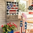 thumbnail image 4 of American Flag Paw Print Patriotic 4th of July Garden Flag 12x18 Inch Double Sided Outside, Welcome Buffalo Plaid Yard Outdoor Decoration, 4 of 6