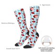 thumbnail image 4 of Fotbe Flowers and Lady Bugs Calcetas Divertidas Estampadas para Hombre y Mujer, Calcetas de Algodón hasta la Rodilla para Caminar, Correr, Enfermería y Embarazo, 4 of 6