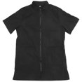 thumbnail image 1 of Ropa de trabajo de aseo, ropa de trabajo antiestática de nailon, camisa de pelo, uniforme, bata con cremallera completa para tienda de gatos, talla negra, 1 of 7