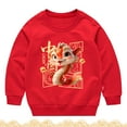 thumbnail image 4 of Mercatoo Kids Chinese New Years Sweatshirts Spring Autumn Long Sleeve Crewneck Active Pullover Top Causal Sweatshirt, 4 of 4
