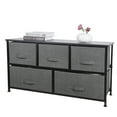 thumbnail image 6 of ZENSTYLE Simple Style Wide Dresser Storage Tower 5 Cube Drawers Steel Frame, Gray, 6 of 7