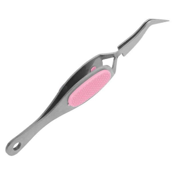 Pinzas para uñas, herramienta de manicura resistente a la oxidación, alicates para forma, Clip en apariencia de pájaro de fácil limpieza para extensión - Rosa plateado