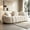 Beige, variant on AUU Floral-Shaped Ultra-Soft Faux Fur 2-Seater Sofa – Large Plush Loveseat for Living Room, Cozy Two-Person Couch