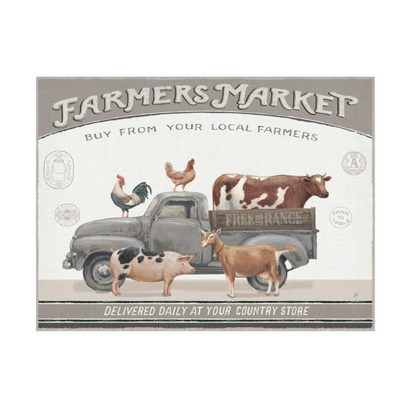 Trademark Fine Art 'Vintage Farm I v2' Canvas Art by Daphne Brissonnet