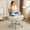 Beige-fabric, variant on Cloud Criss Cross Legged Chair,18" High Back Armless Home Office Desk Chair with Wheels,Wide Adjustable Comfy Padded Seat Task Computer Chair,Modern Swivel Makeup Vanity Chair,Fabric,Beige