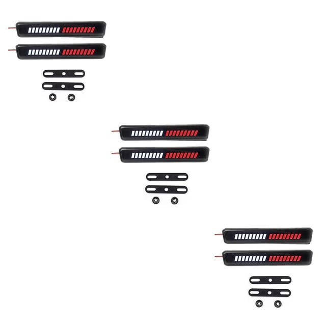 Riwesomey 2 piezas/Kit de luz de rejilla delantera de automóvil desmontable LED Clip de moda accesorios de lámpara decorativa rojo blanco Type1 NO1 Riwesomey CBP264050