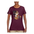thumbnail image 2 of Wild Bobby God Made Me This Way Cross with Sunflowers Inspirational/Christian Women Graphic Tee, Maroon, 3X-Large, 2 of 6