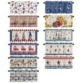 thumbnail image 4 of July 4th Valances Patriotic Decorations 54"*18" Rod Pocket Short Window Curtains for Kitchen, Bedroom, Living Room, Independence Day Memorial Day Presidents Day Home Decor, 4 of 6