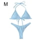 thumbnail image 3 of Minnieouse Traje de baño Tankini de cintura alta de 2 piezas Sujetador acolchado Panty Traje de baño Traje de baño Ropa interior Azul claro METRO Minnieouse AP010457-11, 3 of 6