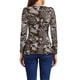 thumbnail image 3 of INSPIRAR CHIC Blusas de Mujer con Estampado, Cuello Redondo, Mangas Largas, Blusa Peplum M Café-Animal, 3 of 6