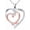 Heart Pink Ribbon, variant on Breast Cancer Survivor Heart Pendant Necklace 925 Sterling, Sterling Silver