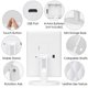 thumbnail image 4 of Espejo de maquillaje DenCert Vanity con luces de 1 x 2 x 3 x 10 aumentos de tamaño., 4 of 6