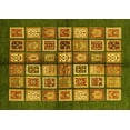 thumbnail image 1 of Ahgly Company Indoor Rectangle Abstract Yellow Modern Area Rugs, 7' x 9', 1 of 4