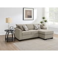 thumbnail image 2 of Storey Upholstered Sleeper Sectional Chaise Sofa Camel, 2 of 19