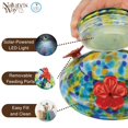 thumbnail image 4 of Comedero para colibríes Nature's Way GHF7 de vidrio soplado a mano con LED, 4 of 7