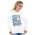 thumbnail image 4 of Smurf 80s Cartoon Kanji Cool Manga Unisex Plus Size Sweatshirt Brisco Brands 2X, 4 of 5