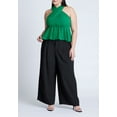 thumbnail image 3 of ELOQUII Women's Plus Size Halter Top With Peplum, 3 of 3