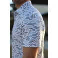 thumbnail image 2 of Burlebo Men's Performance Short Sleeve Polo Golf Shirt. (White Camo, XX-Large), 2 of 2