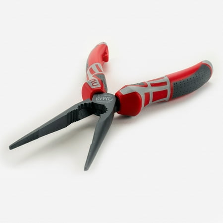 

NWS 8 Chain Nose Pliers (Radio Pliers) - TitanFinish - SoftGripp Tethered Attachment