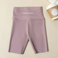thumbnail image 4 of Zanarzt Girls Dance Shorts Girls Athletic Shorts Kids Dance High Waisted Yoga Short for Bike Gym Volleyball Running Purple,12-14 Years, 4 of 8