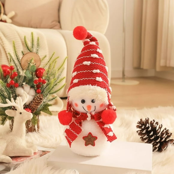 kkbbma Clearance Under $1 Christmas Plush Snowman Doll Tabletop Decorations Stuffed Snowman Ornaments Christmas Snowman Decorations for Xmas Winter Gifts Home Indoor Party Decor