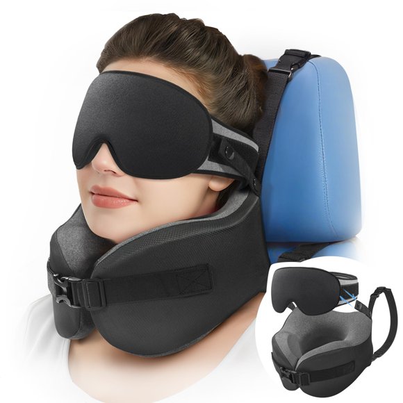 Almohada de viaje YFONG con soporte cervical de espuma viscoelástica 360°