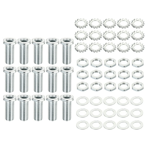 Uxcell M10 Thread 27mm Tall Hex Hollow Screw Bolts Chandelier Bolt Lamp Fasteners 60 Pack