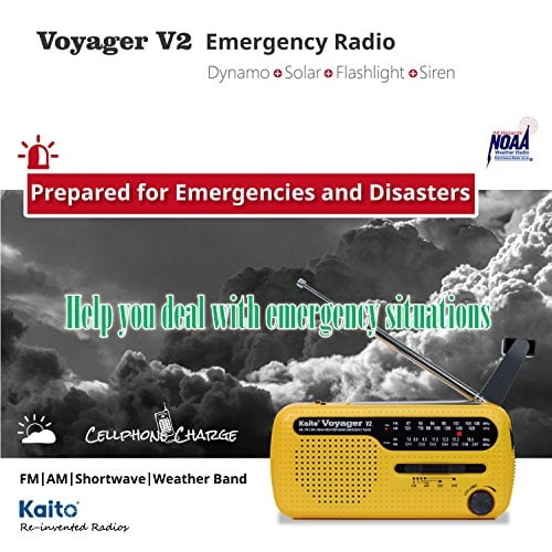 Kaito Best NOAA y SW Portátil Solar/Manivela AM/FM, onda corta y NOAA