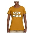 thumbnail image 2 of Wild Bobby, Best Paw Cat Mom, Pop Culture, Women Graphic Tee, Gold, Large, 2 of 3