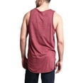 thumbnail image 3 of G-Style USA Solid Color Long Length Curved Hem Tank Top - Burgundy - Medium, 3 of 5