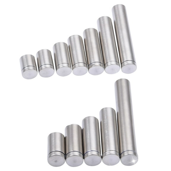 12 Pcs Advertising Pin Frame Glass Nail Sign Screw Nails Emblems Decorative Wall Tacks Bracket