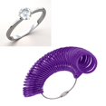 thumbnail image 5 of Herramienta de medición de tamaño de dedo de plástico, medidores de joyería, herramientas de medición de tamaño de anillo para medición de fabricación de joyas (púrpura), 5 of 5