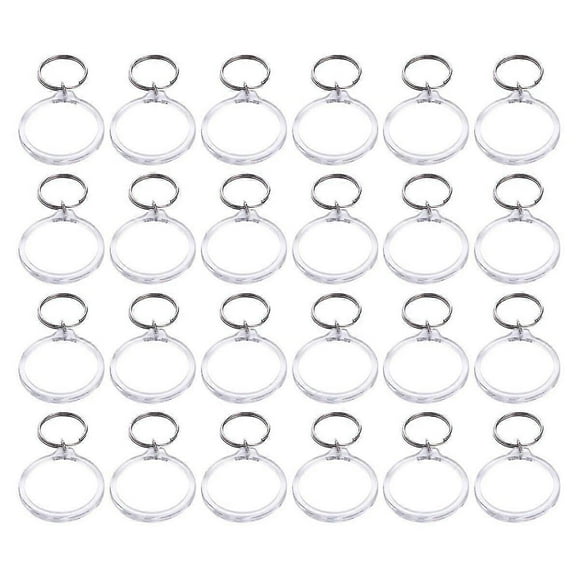 Custom DIY Photo Keychain - 24 PCS Acrylic Keyrings for Car Keys, Personalized Gift