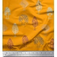 thumbnail image 1 of Soimoi Moss Georgette Fabric Block Tree Print Fabric by Yard 42 Inch Wide, 1 of 1