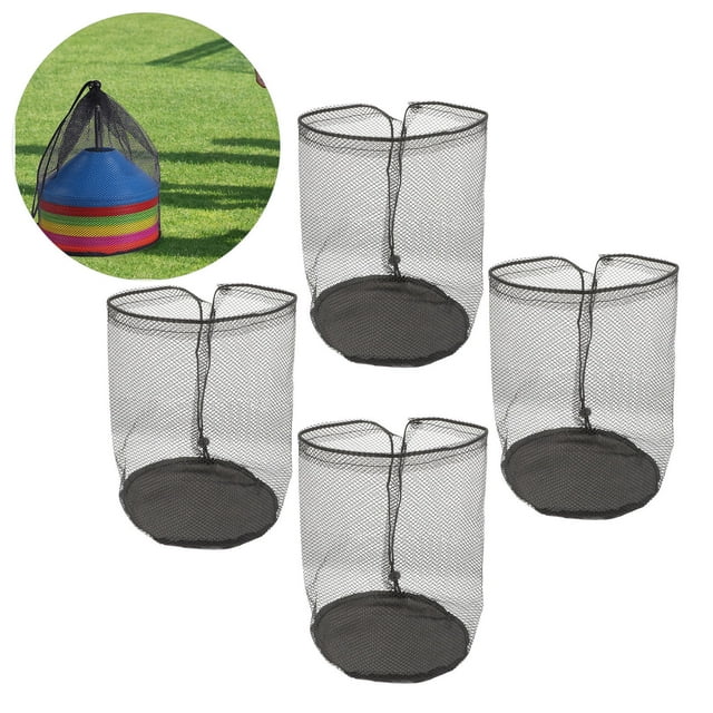 UPOUART 1Set Net Bags for Sports Equipment Oxford Fabric Black Simple Design