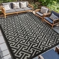 thumbnail image 1 of Alfombra exterior PASAMIC 274x366 cm impermeable reversible negra, 1 of 7