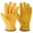 Gold(1 Pair), variant on Leather Work Gloves Flex Grip Tough Cowhide Gardening Glove for Wood Cutting/Construction/Driving/Garden for Men and Women 1 Pair (Gold,Large)