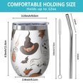 thumbnail image 5 of 12oz Stemless Wine Tumblers Halloween Ghosts Pumpkins and Witch Hats Vacuum Insulated Stainless Steel Travel Tumbler Cups Mug with Lid and Straw for Champaign,Cocktail,Beer with Cleaning Brush, 5 of 5
