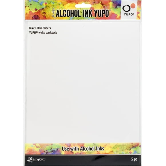 Tim Holtz Encre Alcool Yupo Papier Blanc 86Lb 5/Pkg-