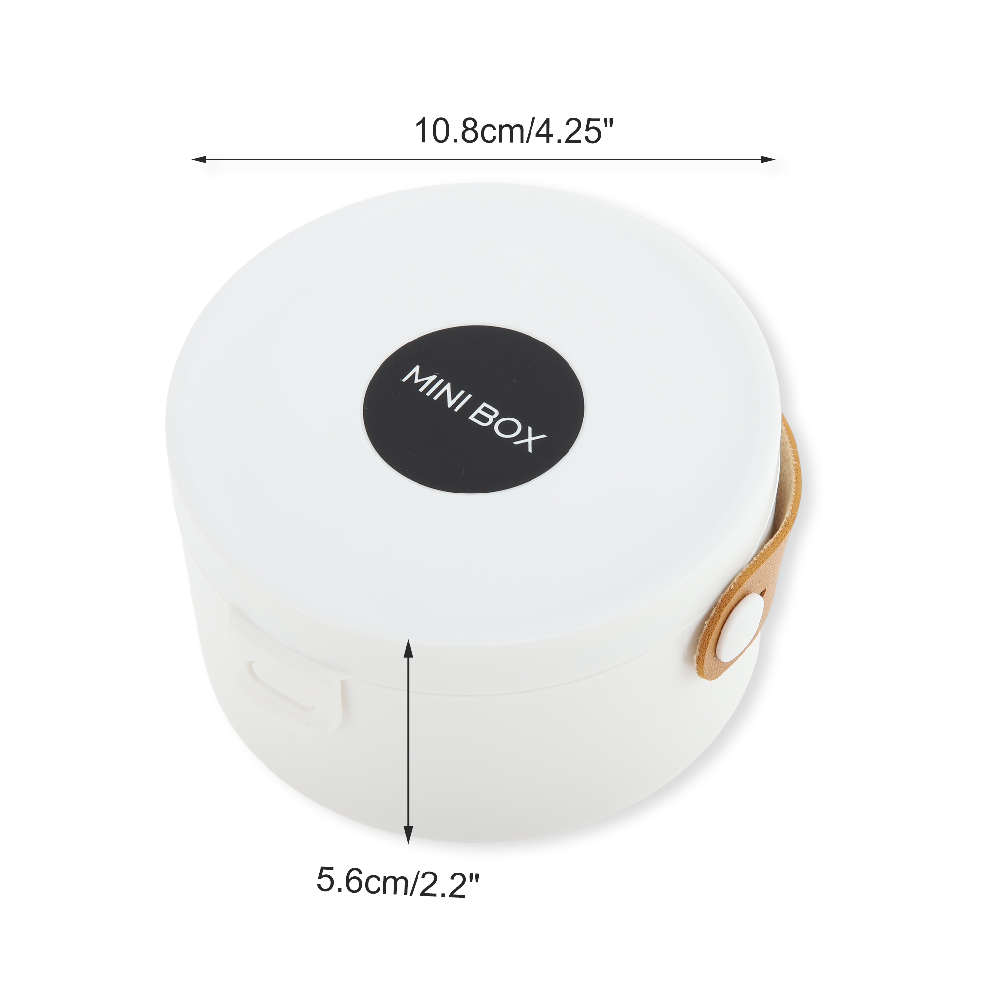 Unique Bargains Elegant Round Multi-Function Jewelry Box Organizer White