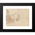 thumbnail image 2 of Franz Johann Heinrich Nadorp 18x15 Black Modern Framed Museum Art Print Titled - Album with Views of Rome and Surroundings, Landscape Studies, Page 11A: “Porta Maggiore”, 2 of 5