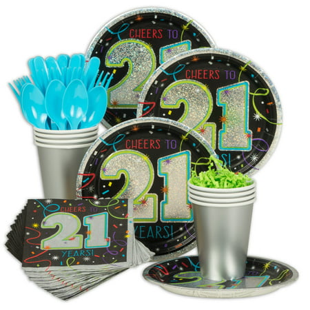  21st  Birthday  Standard Party  Tableware Kit Serves 8 