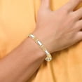 thumbnail image 2 of 14K Solid Two Tone Gold Mens Link Chain Bracelet, 2 of 5
