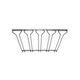 thumbnail image 1 of Vinotemp International EP-RACK015 Epicureanist 15 Hanger Sectional Wine Glass Hanger, 1 of 1