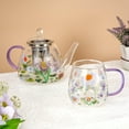 thumbnail image 4 of STP GOODS Chamomile Borosilicate Glass Teapot with Infuser 44 fl oz (1.3 L) Kitchen Tea Brewer Floral Coffee Pot Kettle for Blooming Teas, 4 of 6